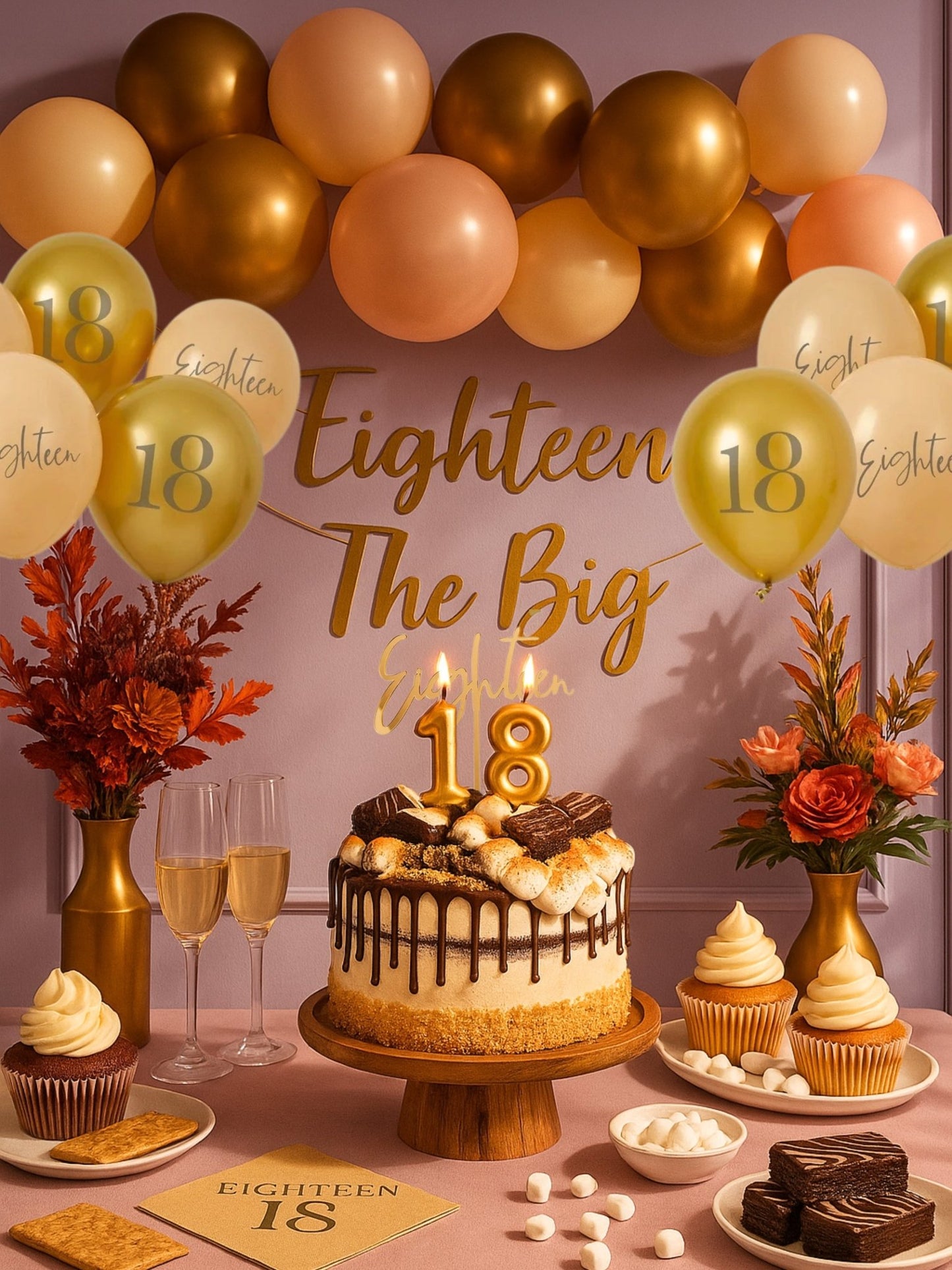 Patisserie Valerie's handmade 18th Birthday Bundle - S'Mores Cake cake delivery