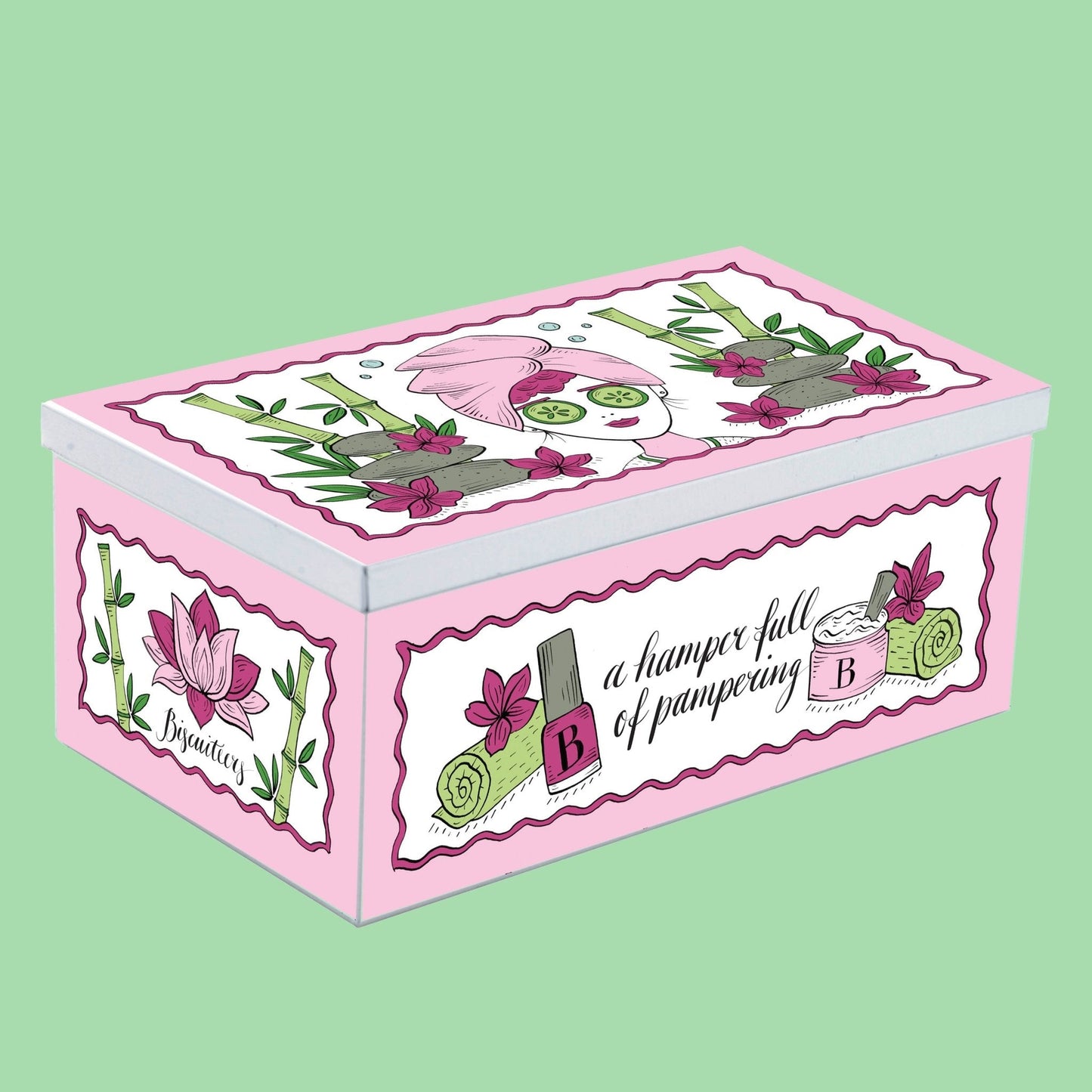 Biscuiteers Pamper Hamper Biscuit Tin - Patisserie Valerie