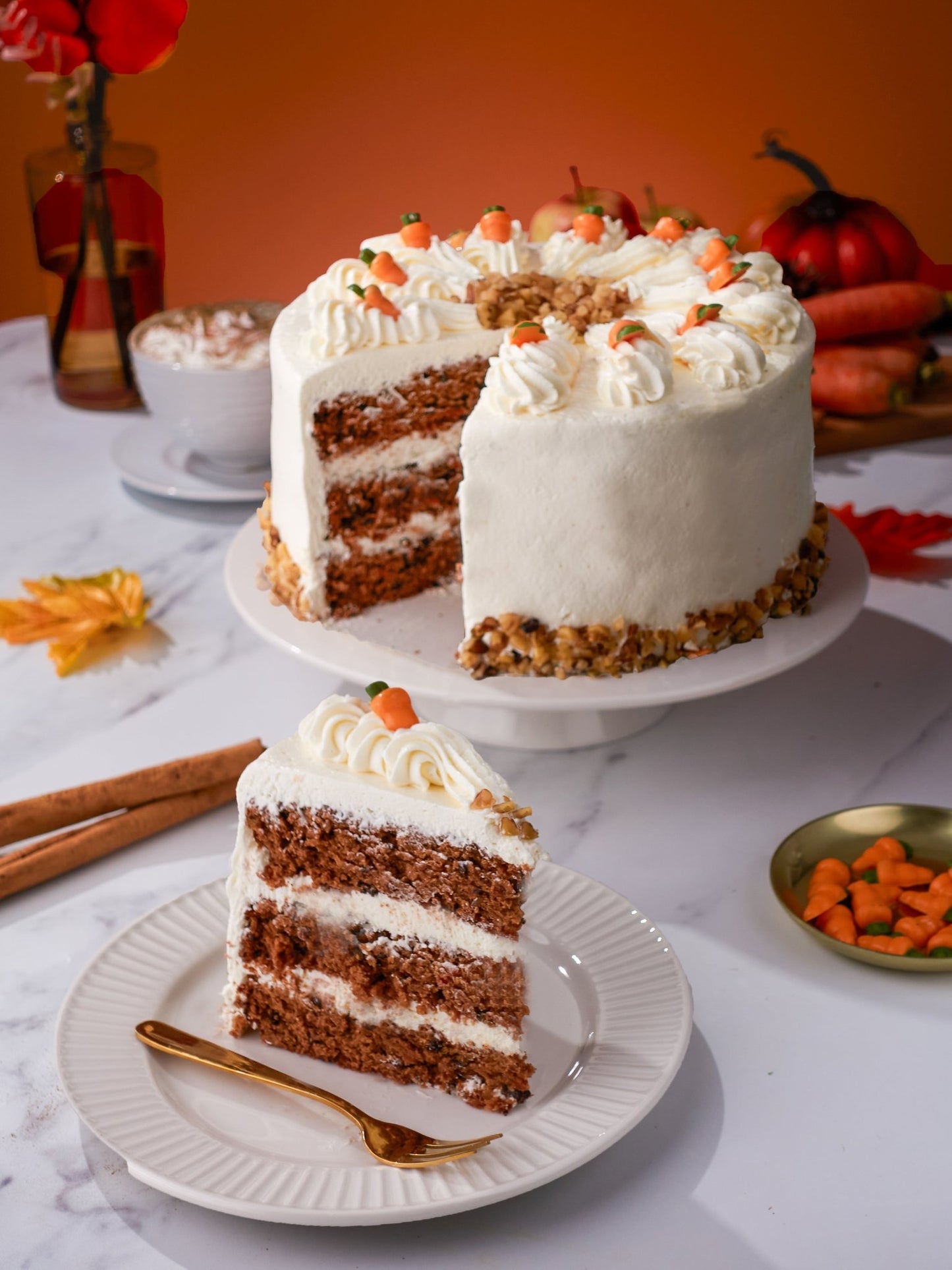 Patisserie Valerie's handmade Carrot Cake cake delivery