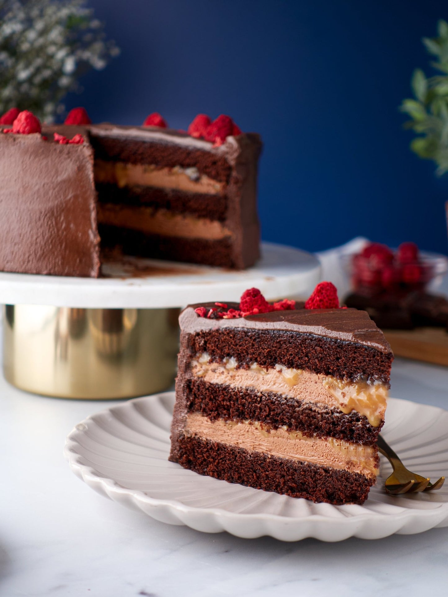 Patisserie Valerie's handmade Chocolate Fudge Cake (Ve) cake delivery