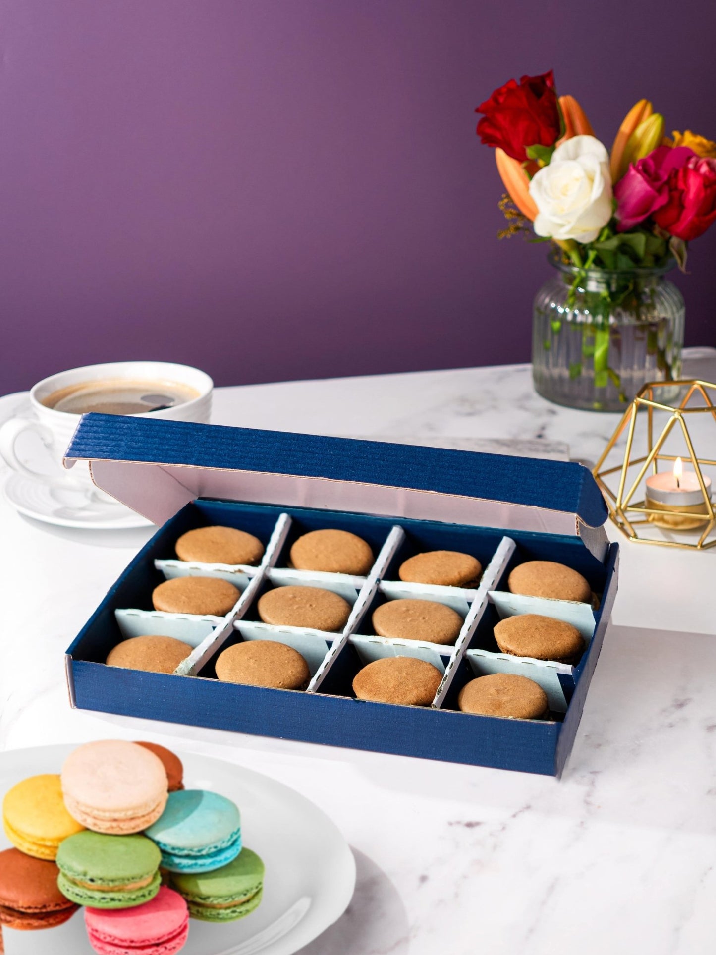 Patisserie Valerie's handmade Chocolate Macarons Gift Box cake delivery