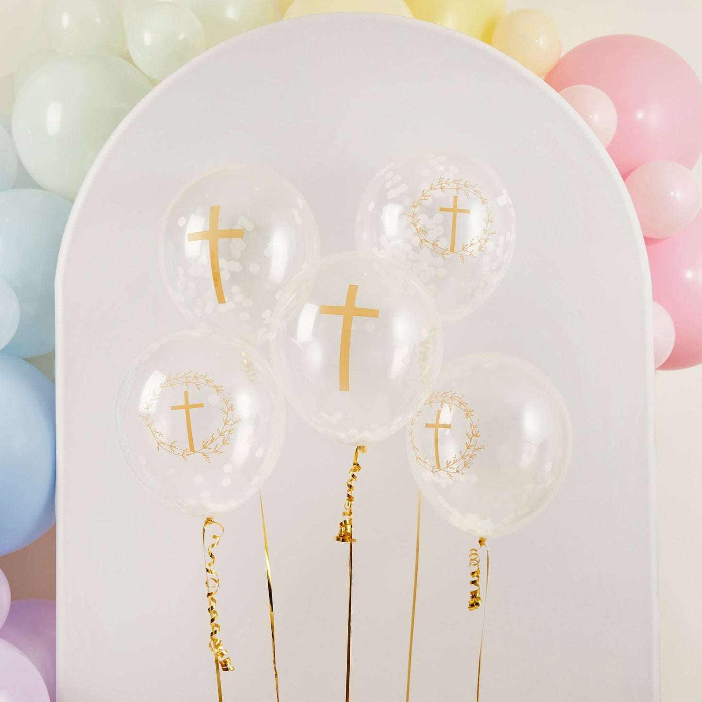 Cross Confetti 12" Latex Balloon - Pack of 5 - Patisserie Valerie
