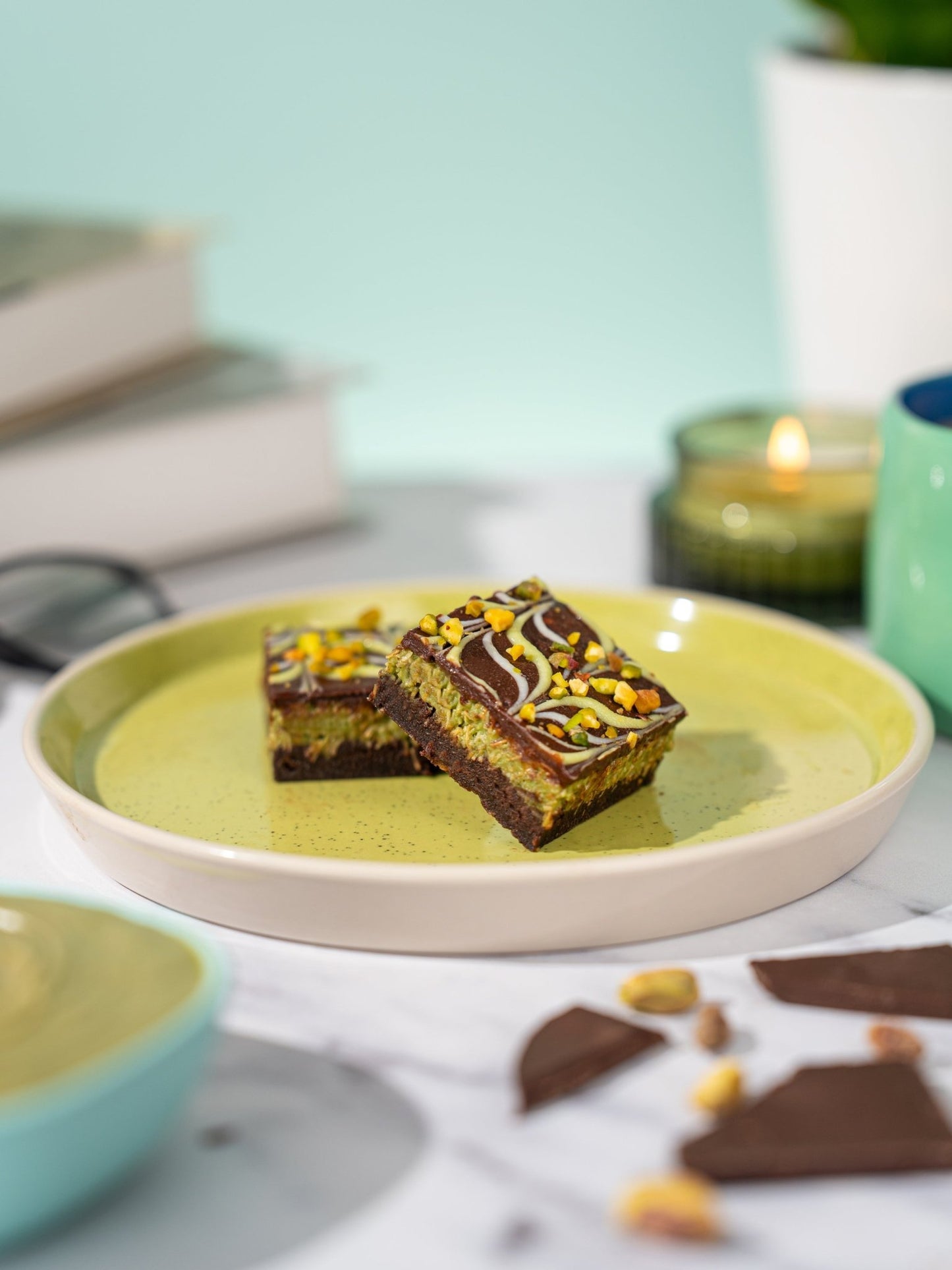 Patisserie Valerie's handmade Dubai Chocolate Brownies cake delivery