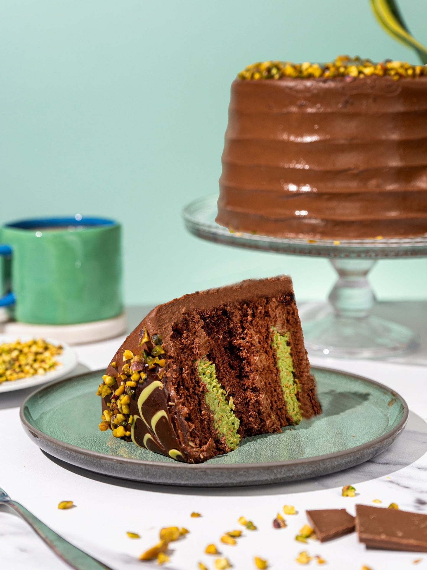Patisserie Valerie's handmade Dubai Chocolate Cake cake delivery