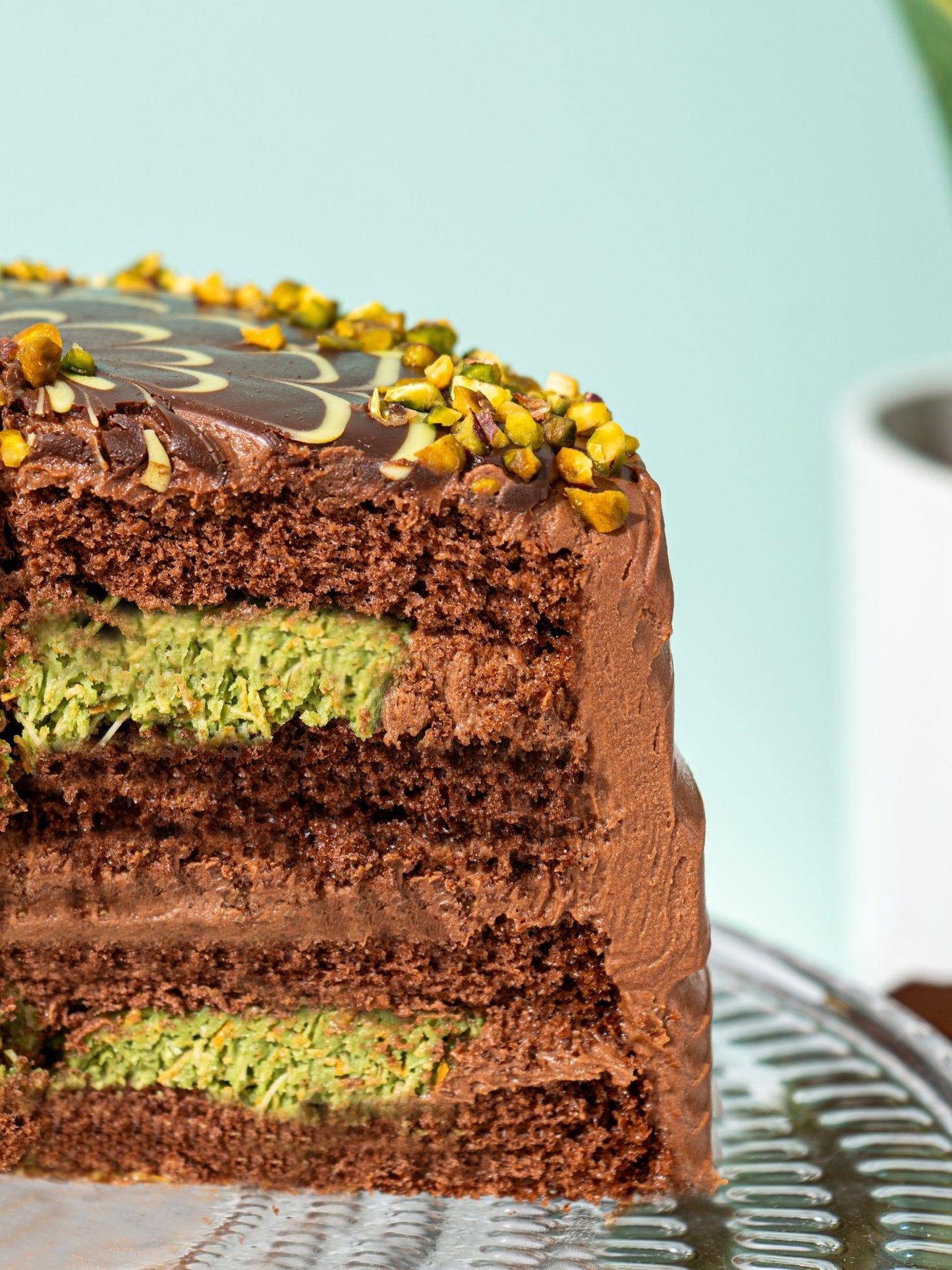 Patisserie Valerie's handmade Dubai Chocolate Cake cake delivery