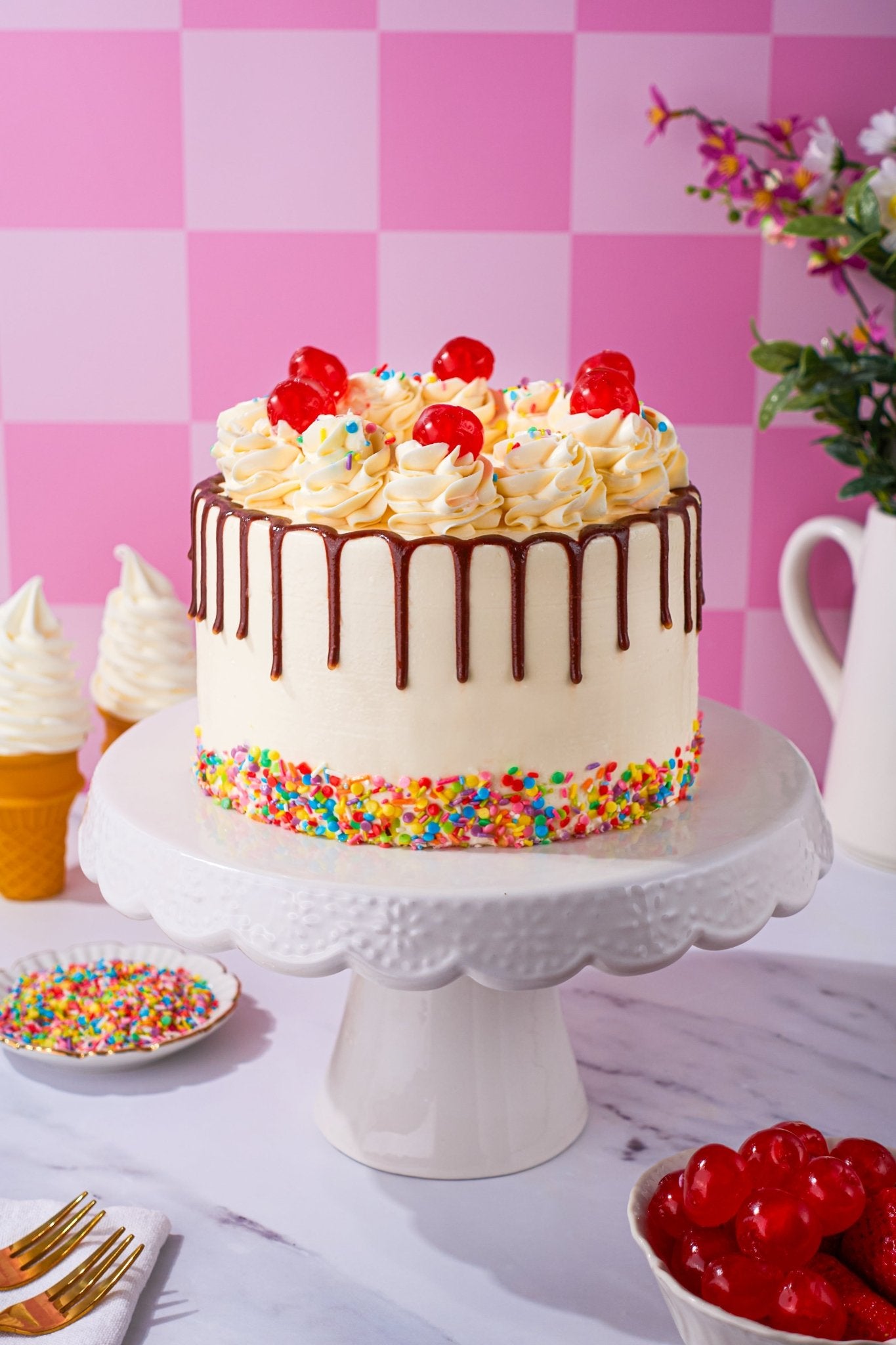 Patisserie Valerie's handmade Sweet Treat Sundae Cake cake delivery