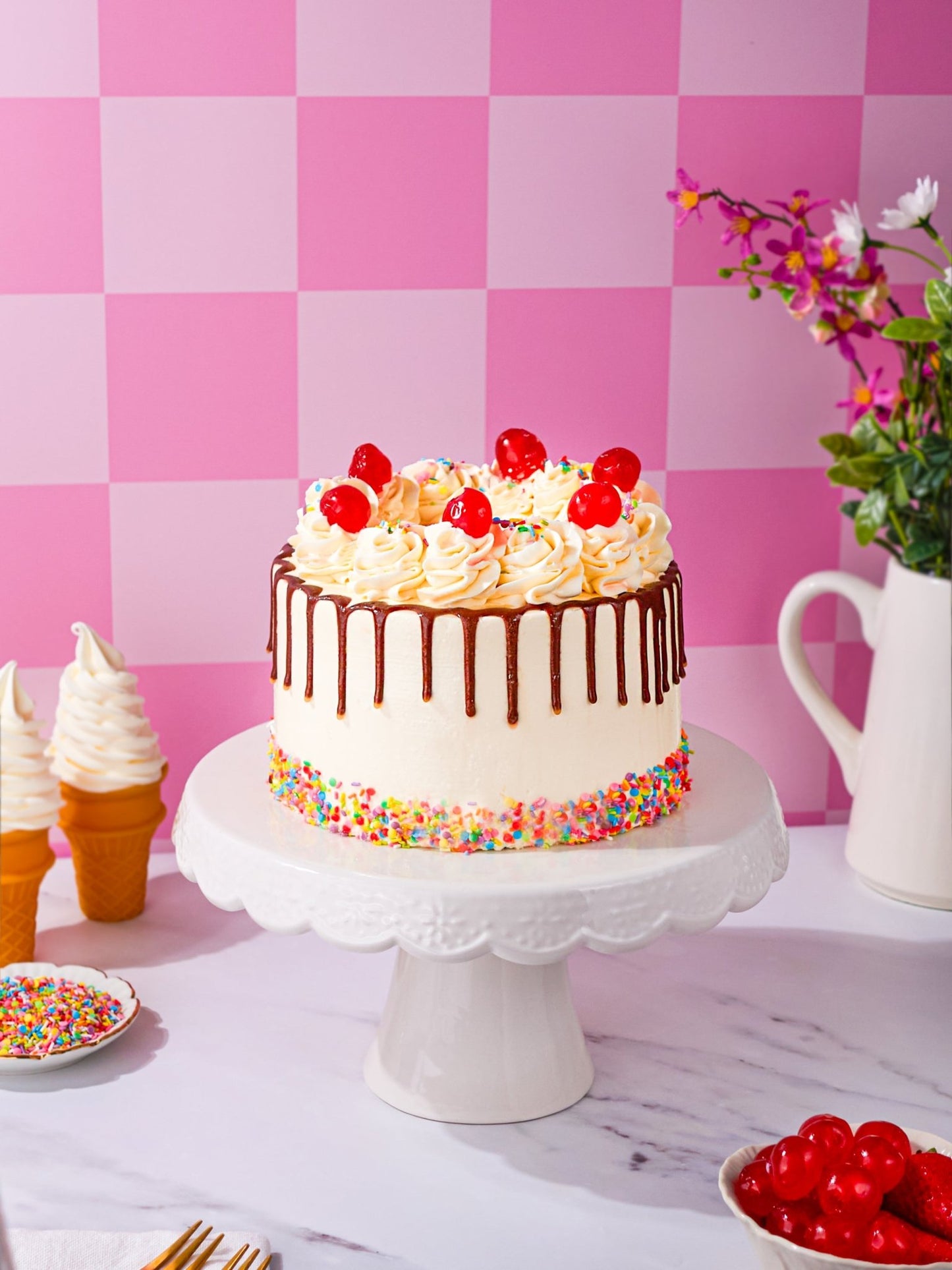 Patisserie Valerie's handmade Sweet Treat Sundae Cake cake delivery