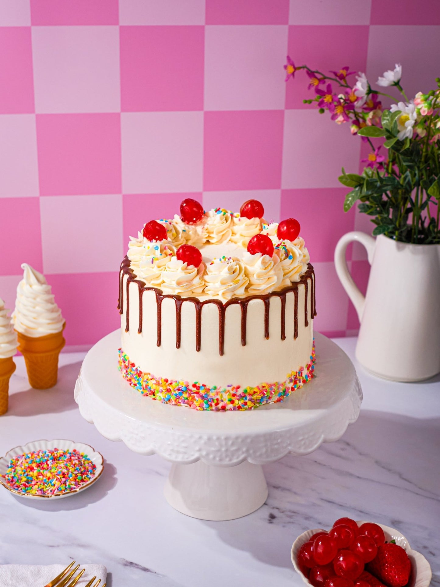 Patisserie Valerie's handmade Sweet Treat Sundae Cake cake delivery