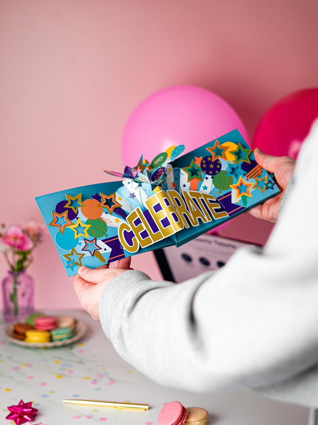 Patisserie Valerie's handmade 3D Pop-Up Chocolate Happy Birthday Card cake delivery 
