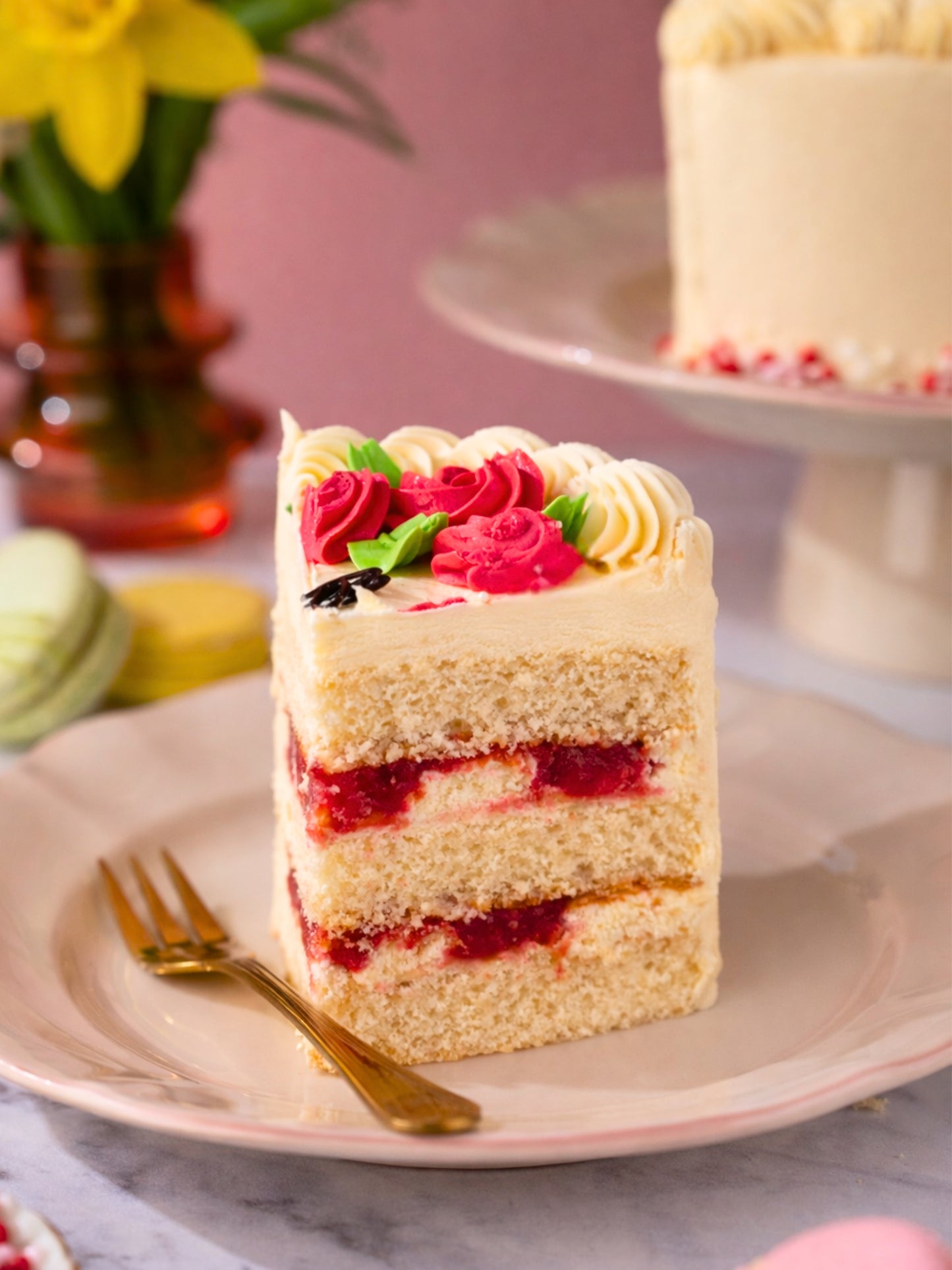 Vintage Mother's Day Heart Cake
