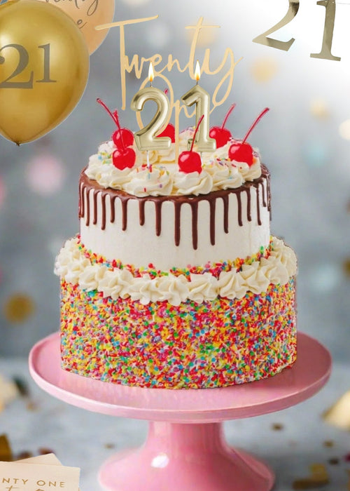 21st Birthday Cake Bundle - Ice Cream Sundae Cake