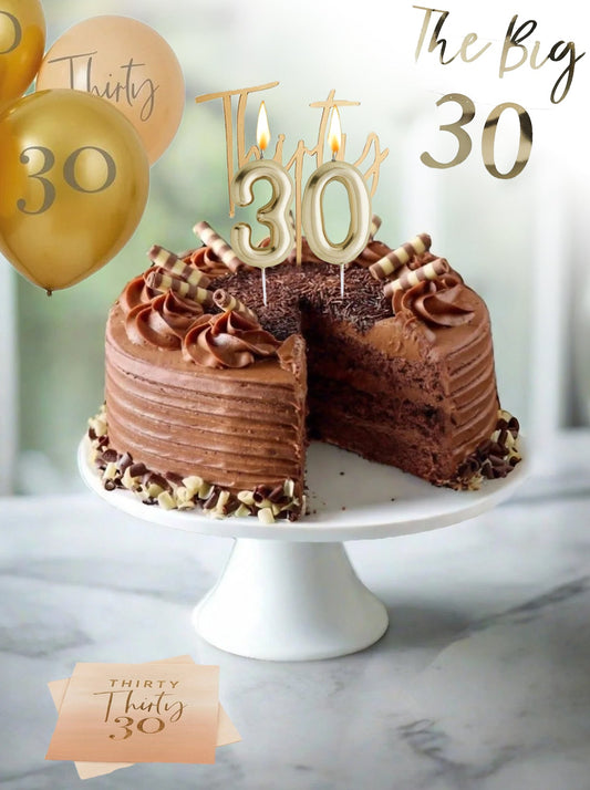 30th Birthday Cake Bundle - Ultimate Chocolate Layer Cake