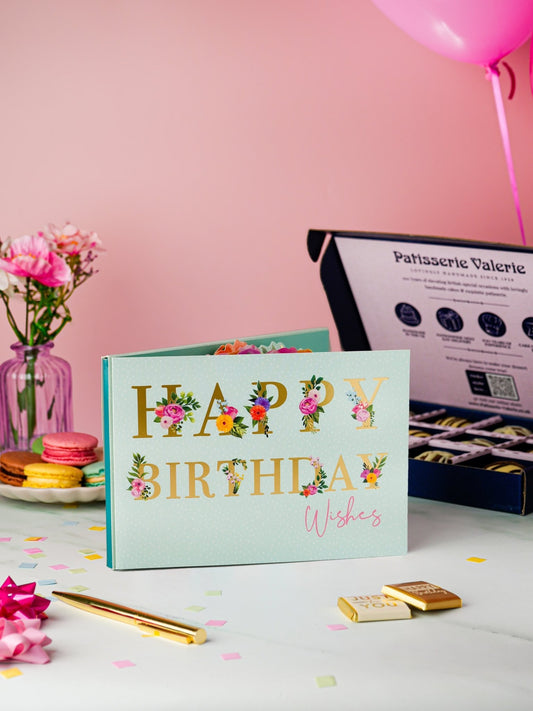 3D Pop-Up Chocolate Birthday Flowers Card