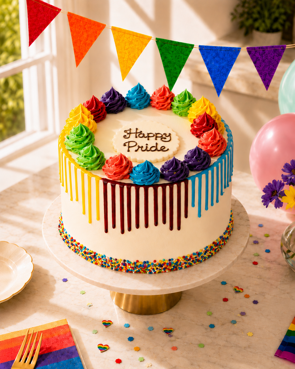 Pride Rainbow Cake