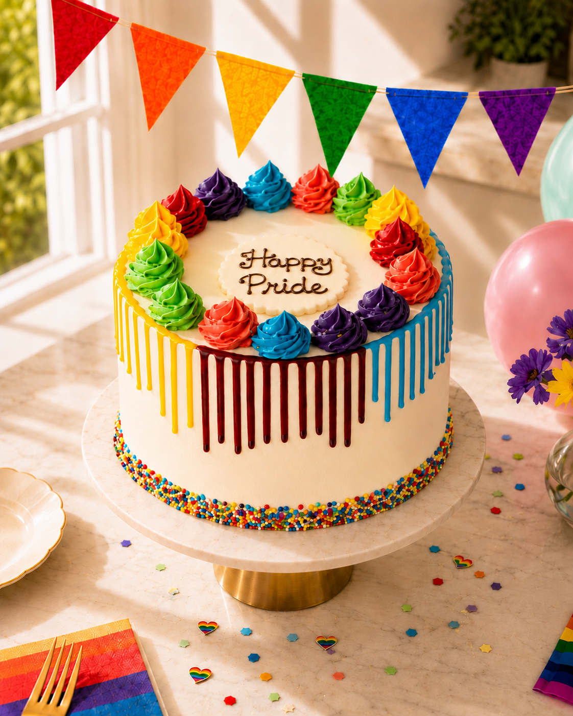Pride Rainbow Cake