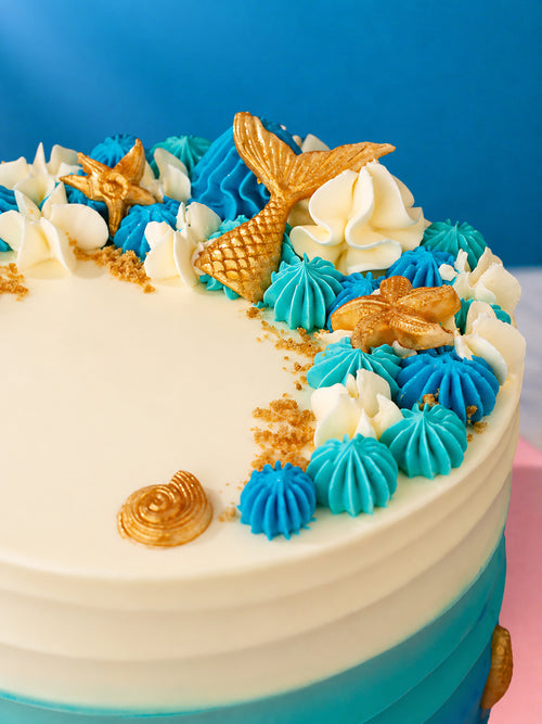 Mermaid Under The Sea Birthday Cake