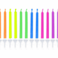 Angel Flames Coloured Party Candles - 12 Pack - Patisserie Valerie