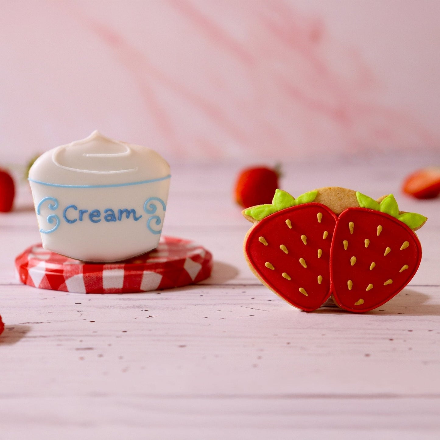 Bicuiteers Strawberries And Cream Letterbox Biscuits - Patisserie Valerie