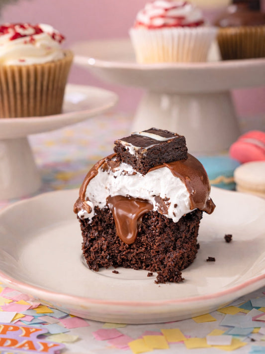 Birthday Cupcake Gift Box – 6 Assorted Luxury Cupcakes with Filled Centres