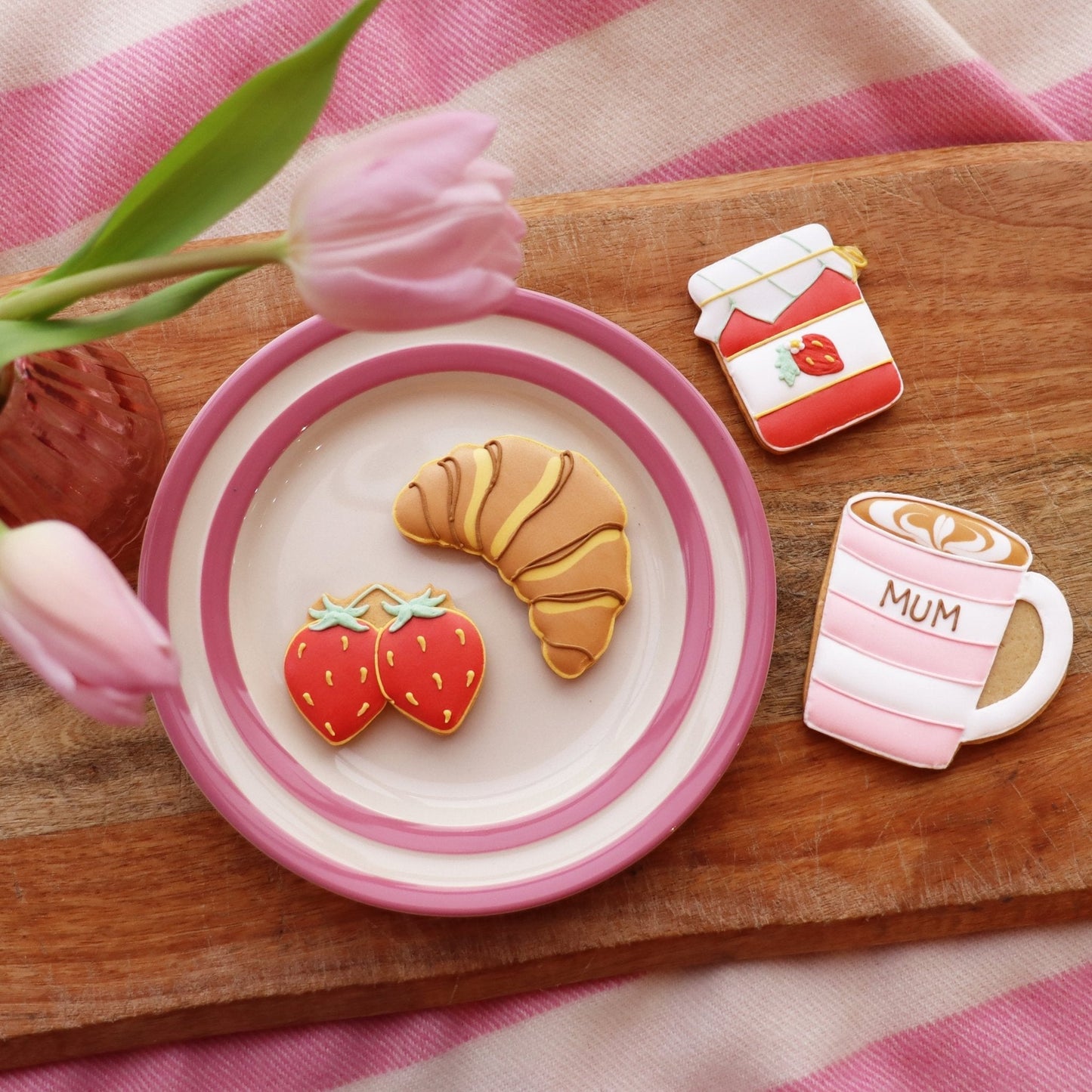 Biscuiteers Breakfast in Bed Letterbox Biscuits - Patisserie Valerie