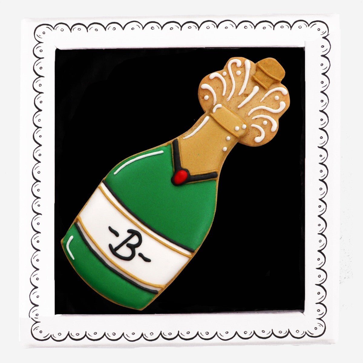 Biscuiteers Champagne Letterbox Biscuits - Patisserie Valerie