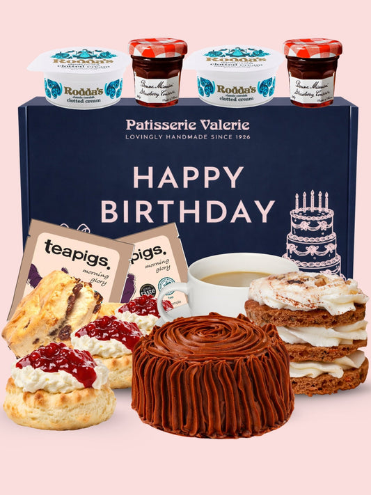 Classic Cream Tea with Happy Birthday Gift Box Sleeve