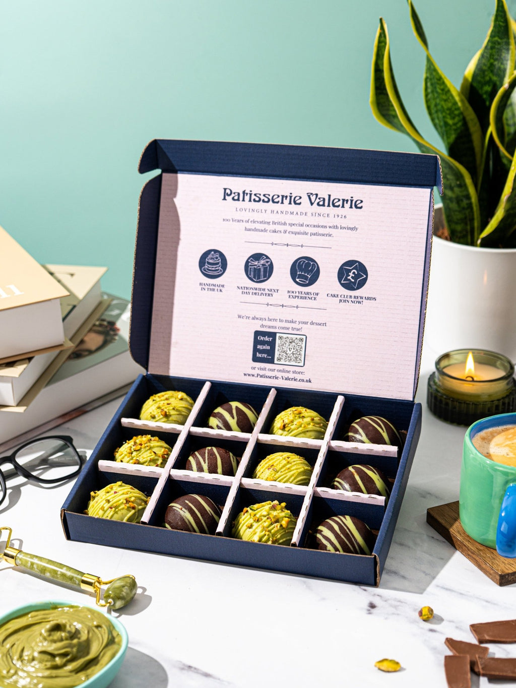 Patisserie Valerie's handmade Happy Birthday Dubai-Style Chocolate Bites Gift Box cake delivery 