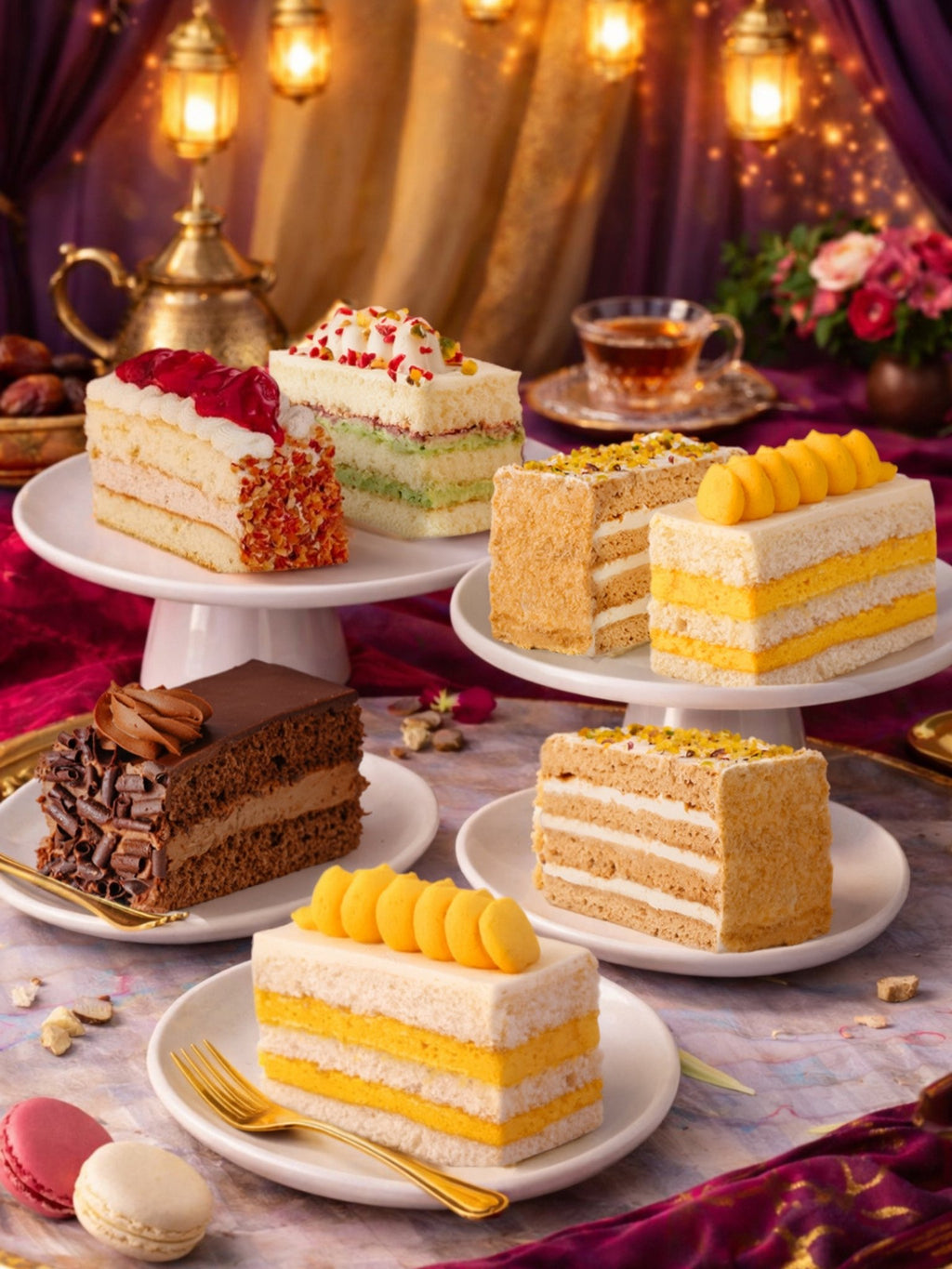 Eid Celebration Cake Slice Box - Patisserie Valerie