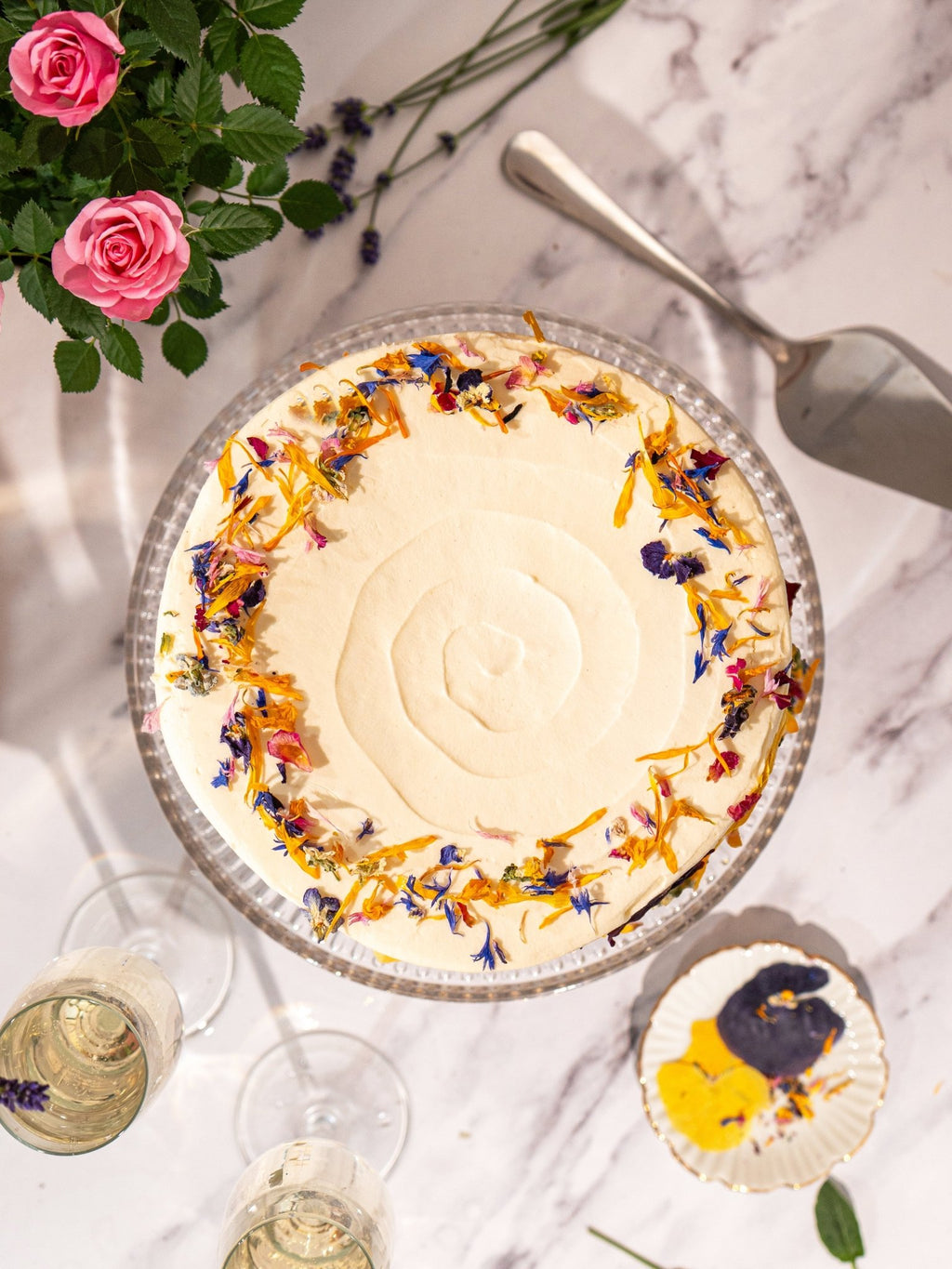 Patisserie Valerie's handmade Elderflower & Rose Garden Cake cake delivery 