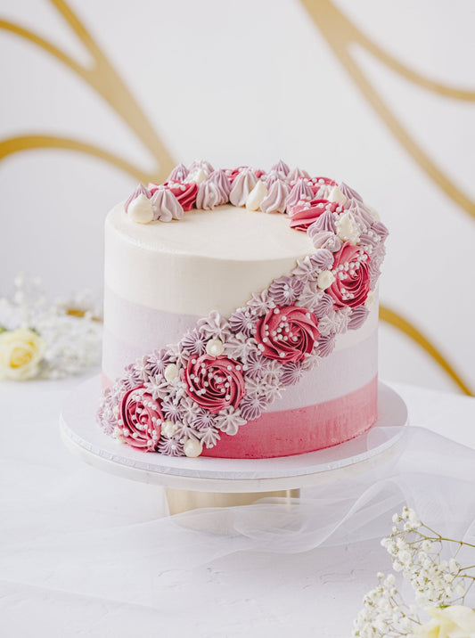 Five Layer Floral Wedding Cake Package