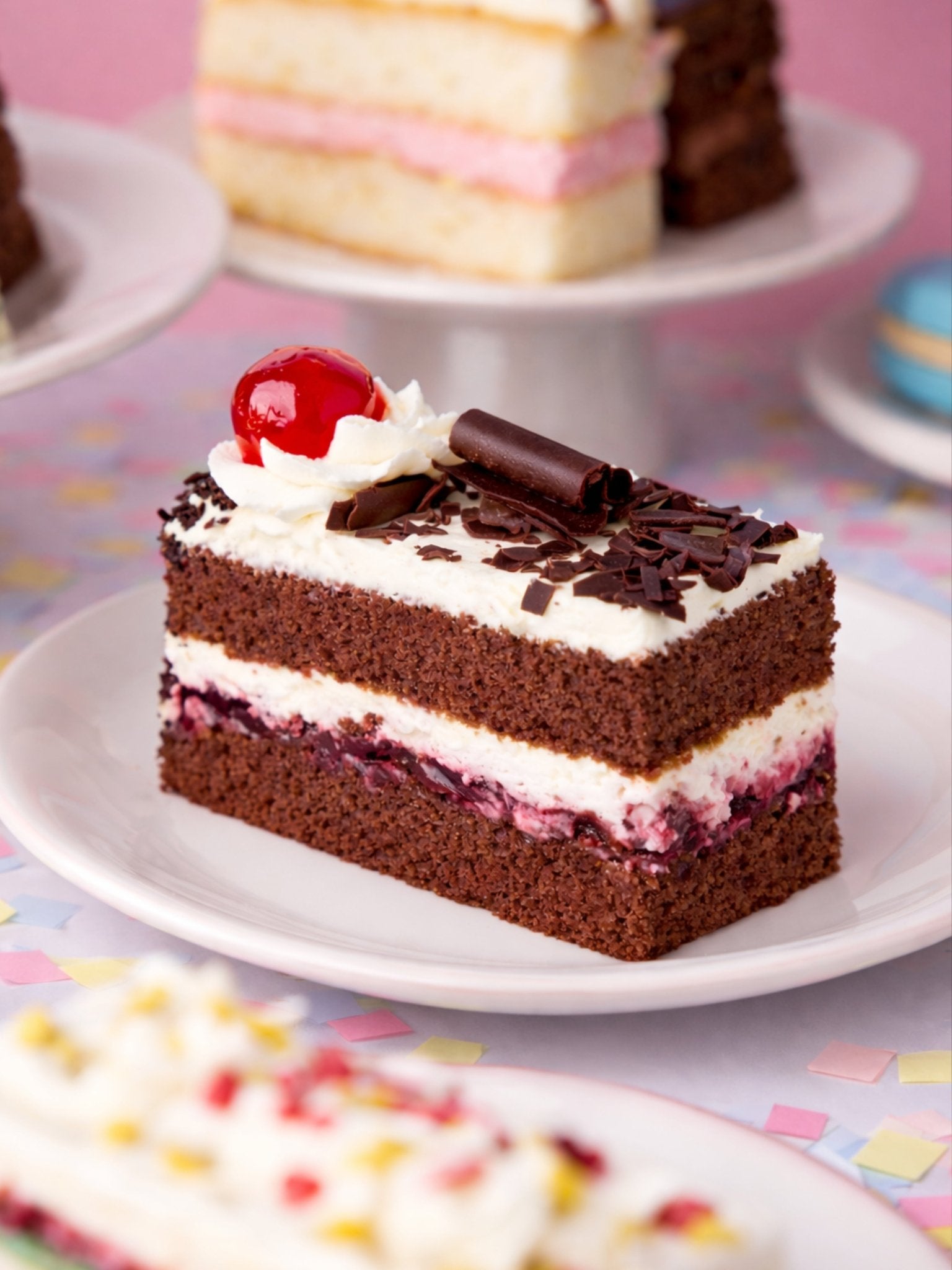 Happy Birthday Cake Slice Box – 10 Assorted Luxury Cake Slices with Gift Box Sleeve - Patisserie Valerie