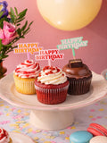 Happy Birthday Cupcake Toppers - Patisserie Valerie
