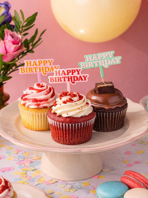 Happy Birthday Cupcake Toppers