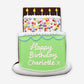 Happy Birthday Green Letterbox Biscuit 15g - Patisserie Valerie