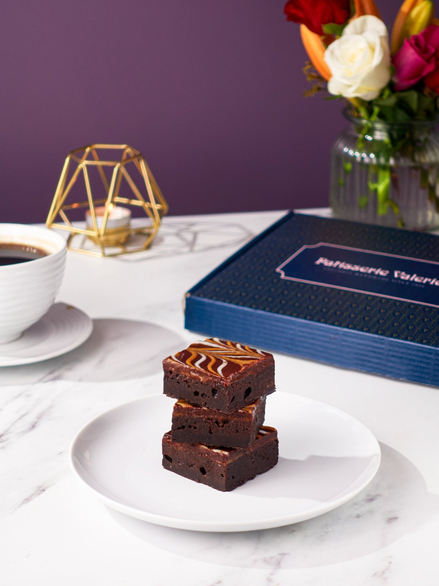 Patisserie Valerie's handmade Individual Fudge Brownies cake delivery 