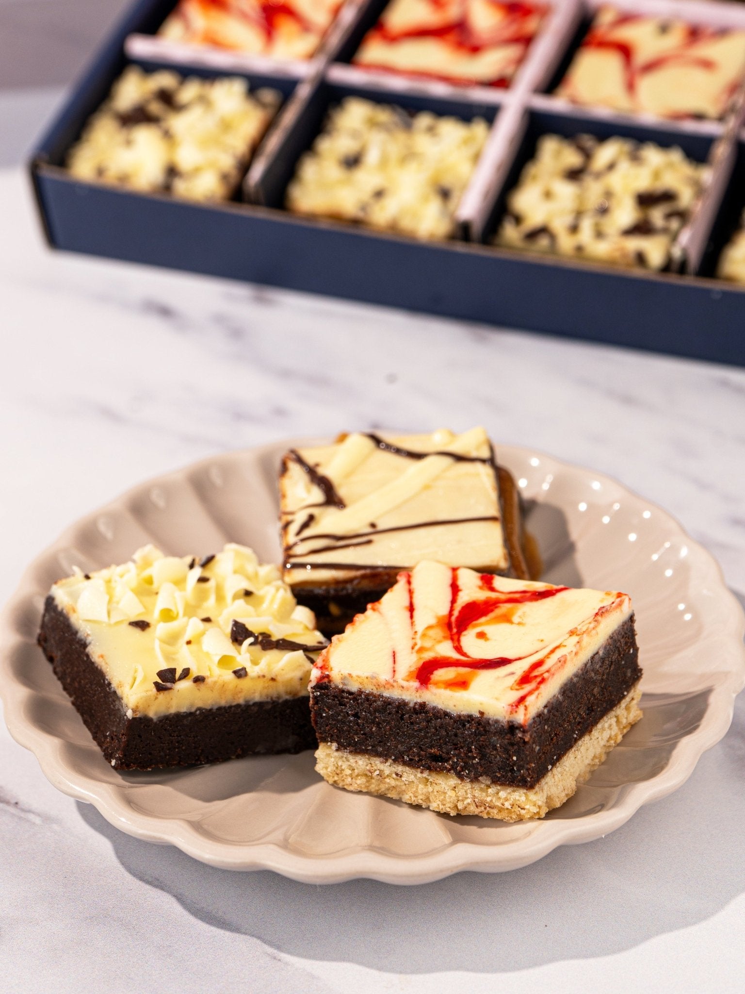 Patisserie Valerie's handmade Thank You Luxury Brownies Gift Box cake delivery 