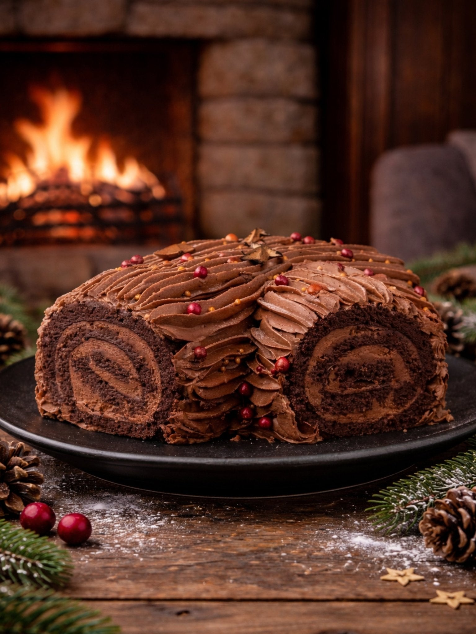 Luxury Chocolate Roulade – Handcrafted Chocolate Roll with Decorative Finish - Patisserie Valerie