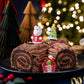 Luxury Chocolate Yule Log – Handmade Christmas Roulade with Festive Toppings - Patisserie Valerie