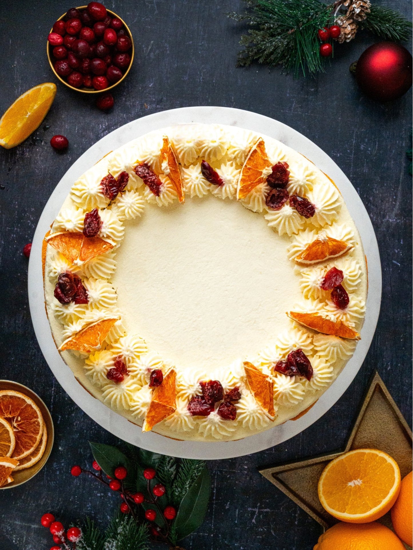 Luxury Clementine & Cranberry Celebration Cake - Patisserie Valerie