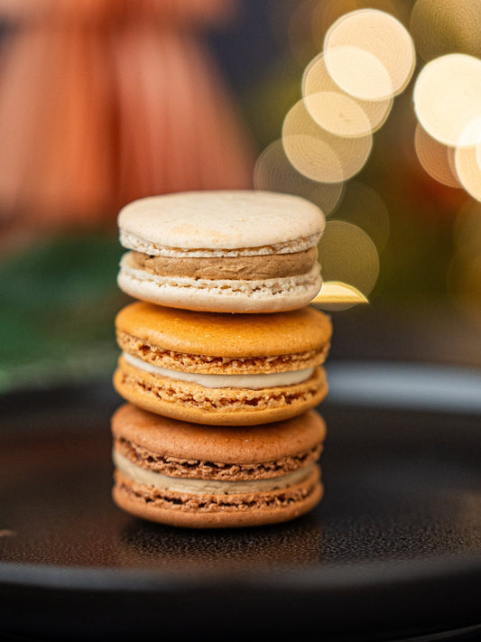 Luxury Macaron Christmas Gift Box – Bailey’s, Champagne & Espresso Martini