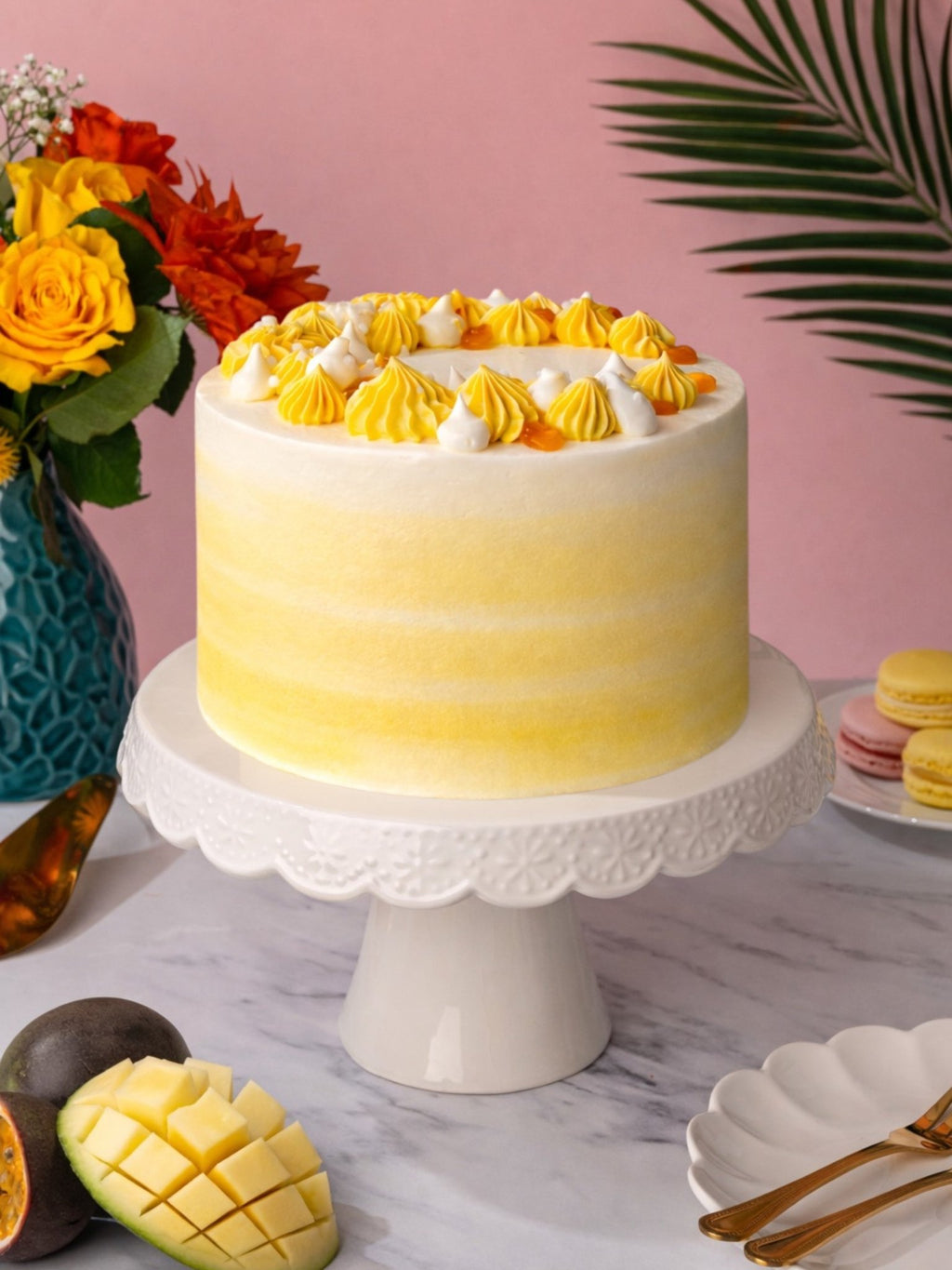 Mango & Passionfruit Cake - Patisserie Valerie