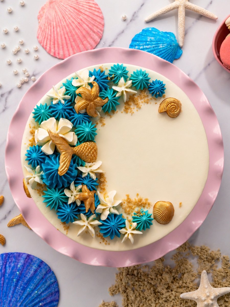 Mermaid Under The Sea Birthday Cake - Patisserie Valerie