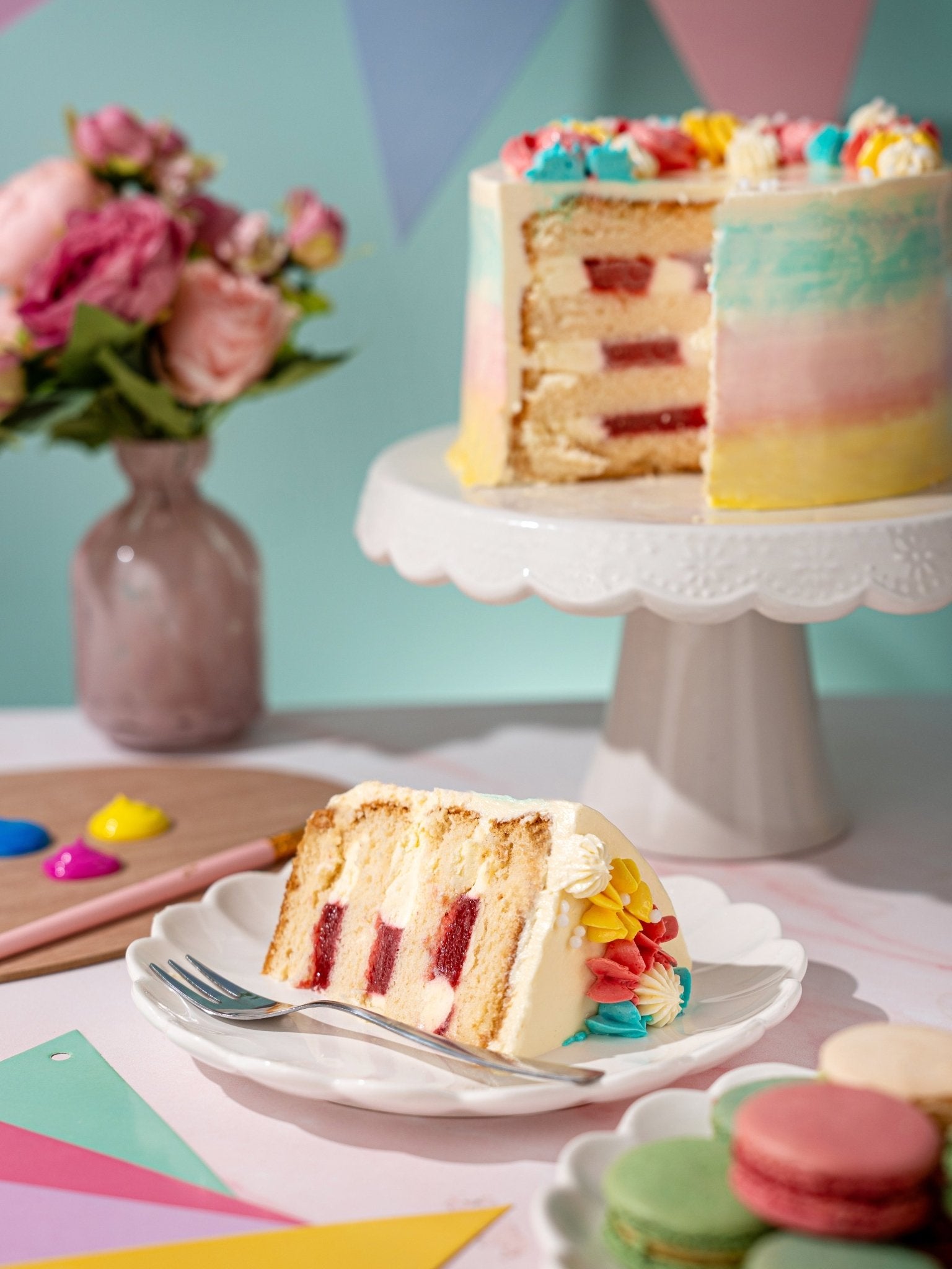 Patisserie Valerie's handmade Pastel Dream Celebration Cake cake delivery 