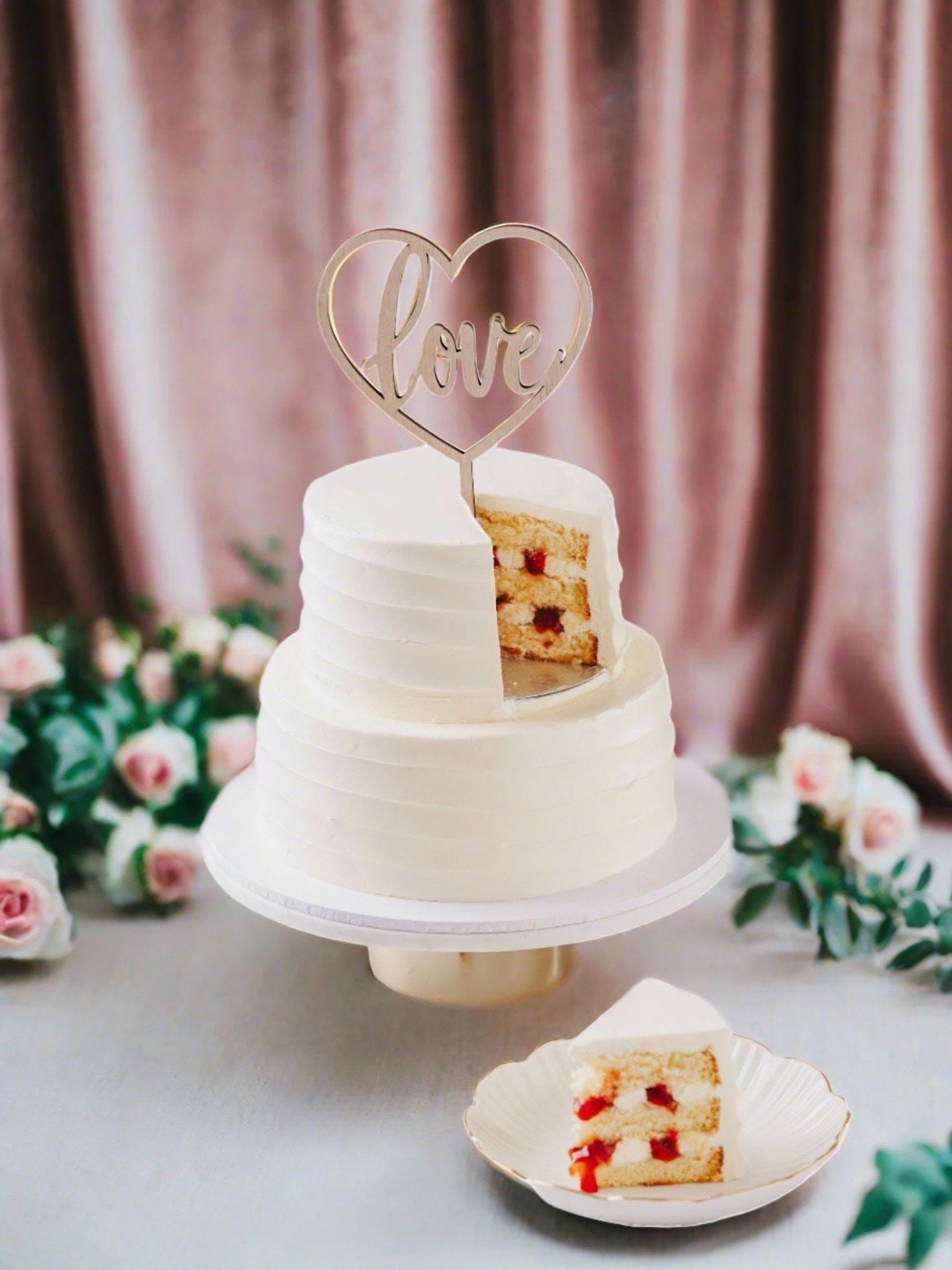 Patisserie Valerie's handmade Vanilla Two Tier Wedding Cake