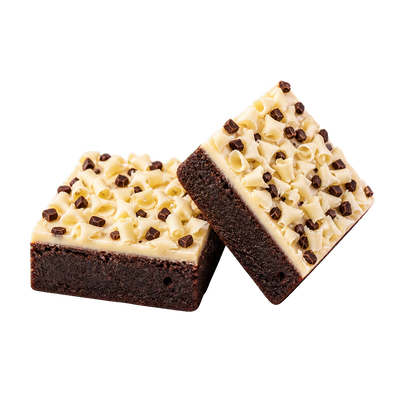 Triple Chocolate brownies, two-piece transparent cut-out
