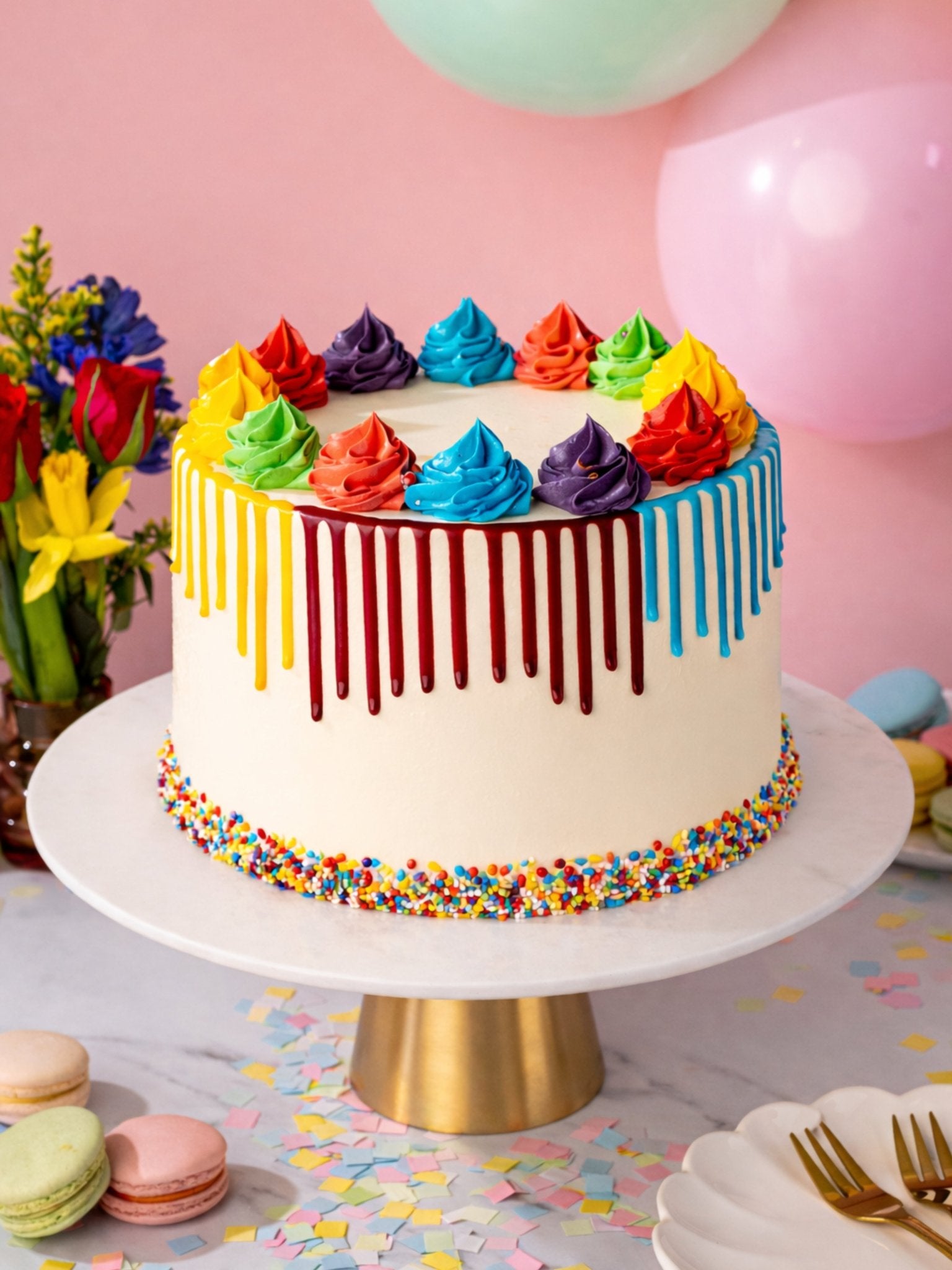 Rainbow Cake - Patisserie Valerie