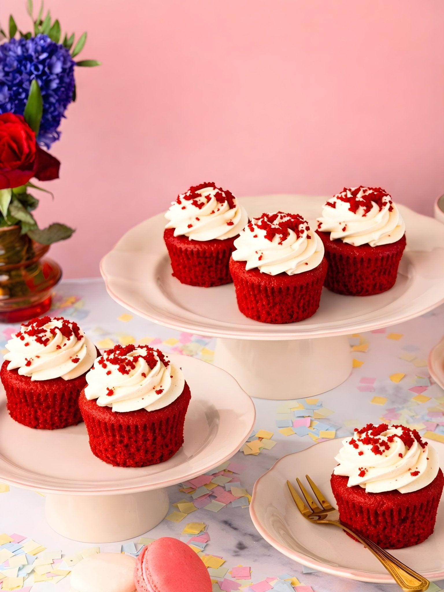 Red Velvet Indulgence Cupcake Selection - Patisserie Valerie