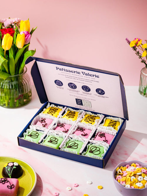 Fondant Fancy Bites with Mother's Day Gift Box Sleeve