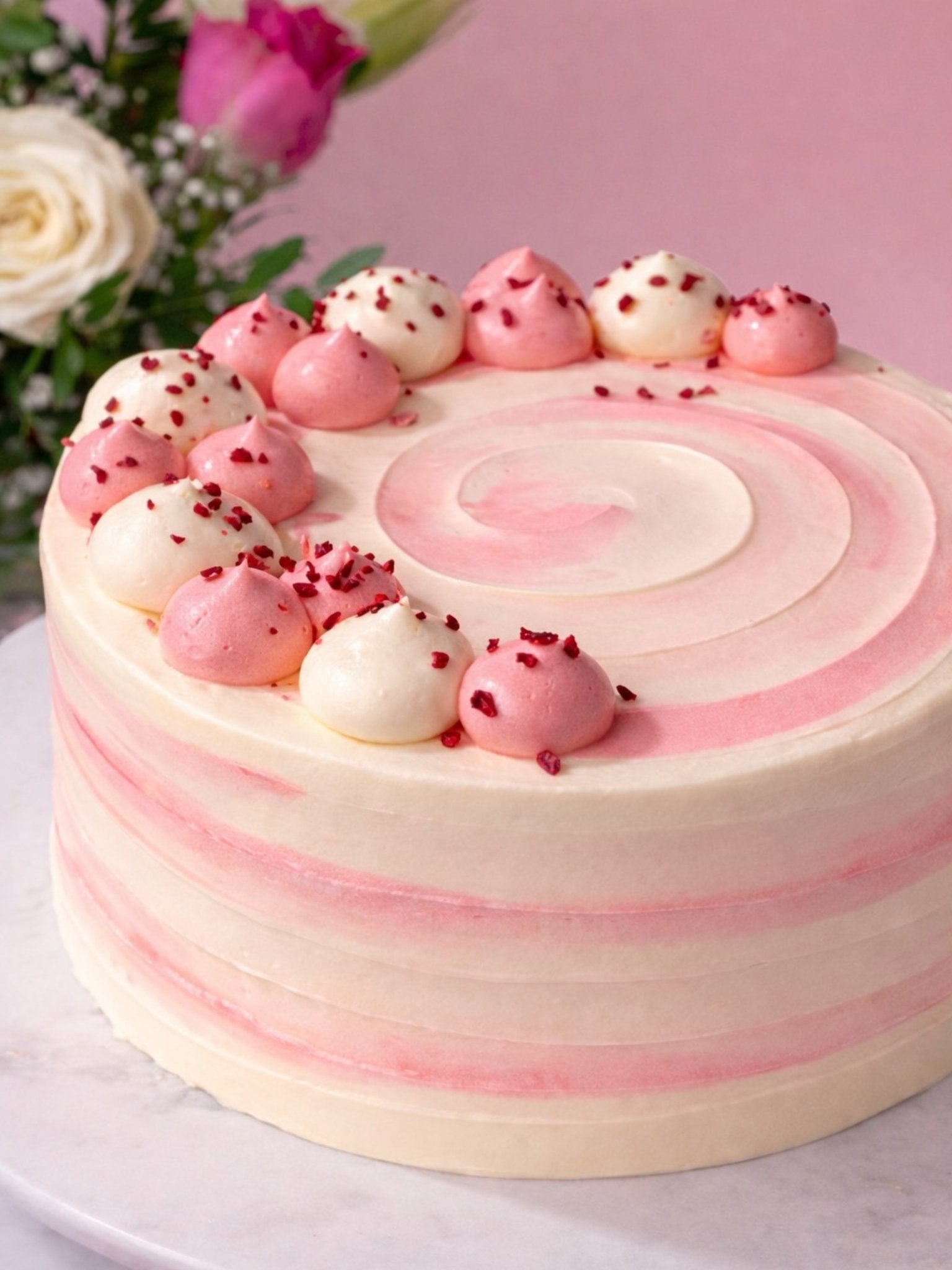 Patisserie Valerie's handmade Ultimate Raspberry Ripple Cake cake delivery 