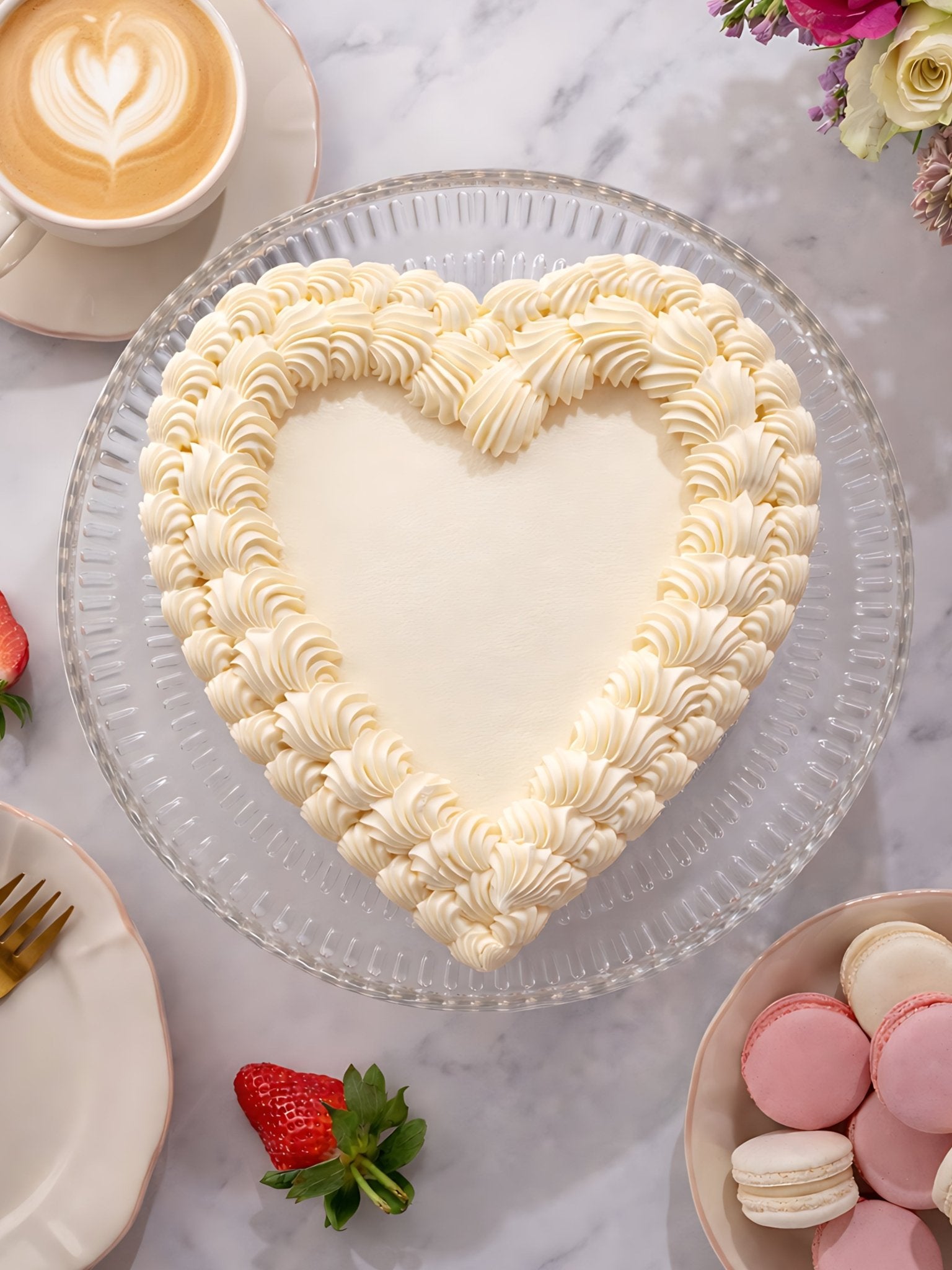 Vintage Heart Cake - Patisserie Valerie